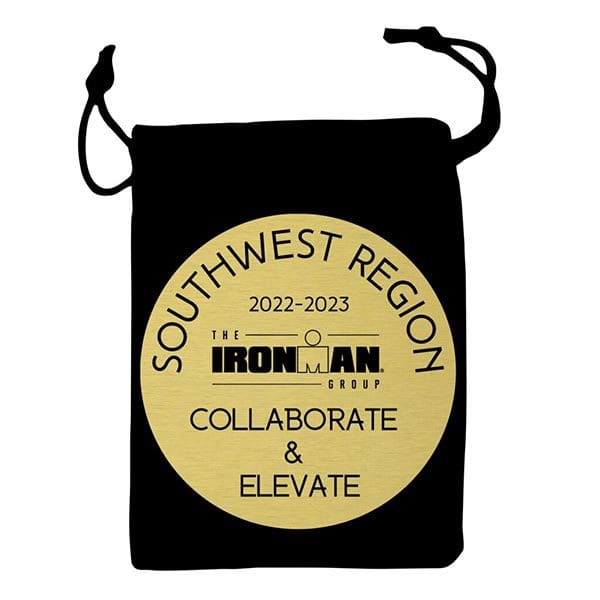 A black bag with the words southwest region iron man logo on it.