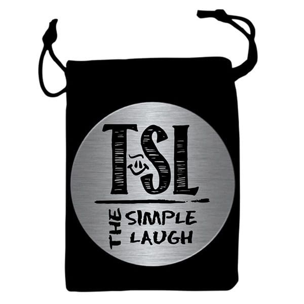 A black bag with the tsl logo on it.