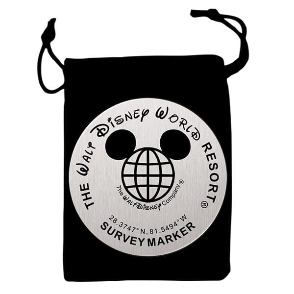 A black bag with a white mickey mouse face on it.