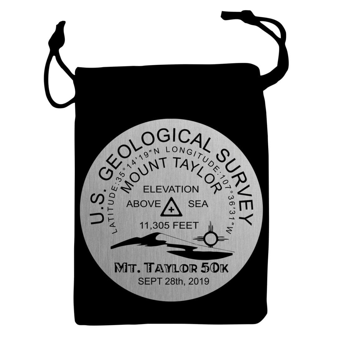 A black bag with a patch of mt. Taylor