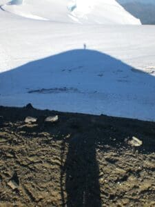 Mt Baker Solo Climb Reflective Shot